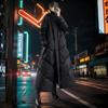 Womens Plus Size Winter Warm Cotton Padded Coat Long Sleeve Loose Fit Mid-Length Outerwear Black Beige