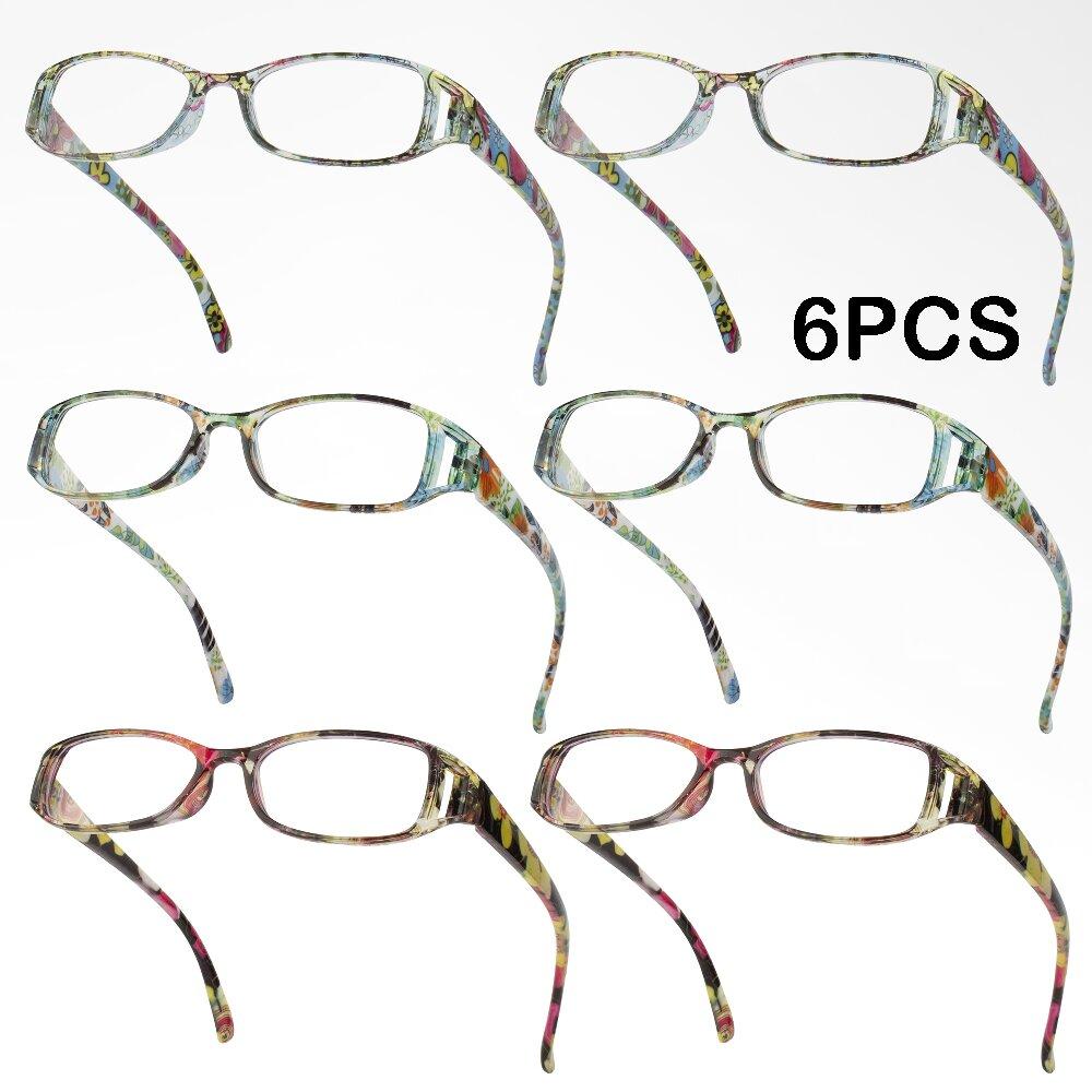 

6PCS Women s presbyopia reading glasses unisex eyegalsses Fashionable readers for sight with diopter glasses +1.0~4.0 C1