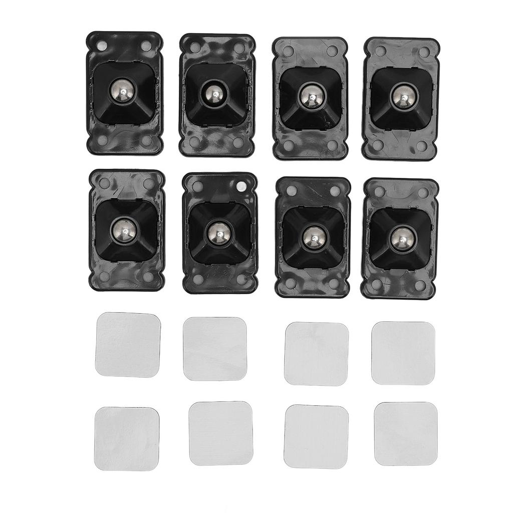 Mini Lenkrollen Klebend 360 Grad Drehung Rollen für Mini Möbel Aufbewahrungsbox Schwarz
