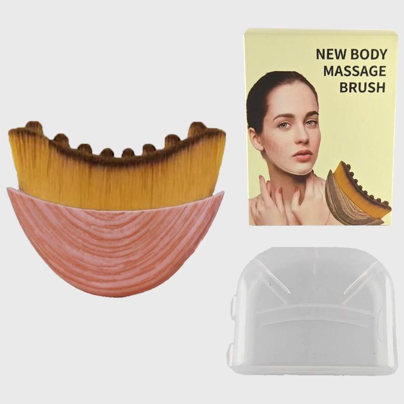 Portable Lymphatic Contour Face Brush Contoured Lymphatic Massage Tool Fits Skin Contours Detox Relaxation Face Sculpting Device