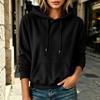 Women's Corduroy Hoodie with Pockets Long Sleeve Casual Sweatshirt for Daily Wear