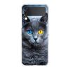 Cover per Telefono Per Samsung Galaxy Z Flip 7 6 5 4 Custodia Trasparente Per Samsung Z Flip 3 PC Rigido Pieghevole Gatto British Shorthair Carino
