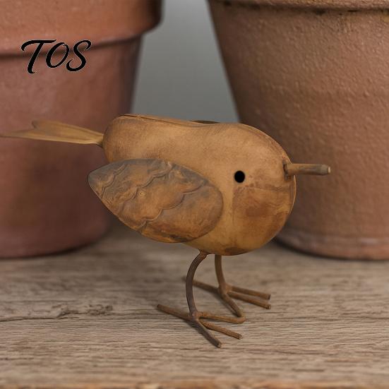 Tabletop Bird Family Set for Housewarming Rustic Metal Birds Decoration, Outdoor Garden Statue Decorative Ornaments, Figurines Home Decor Distressed