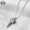 Gothic Punk Bird Skull Pendant Necklace - Dark, Heavy, Niche Design