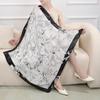 Silk-Feel 90x90 Women's Korean Style Spring/Summer Versatile Printed Square Scarf
