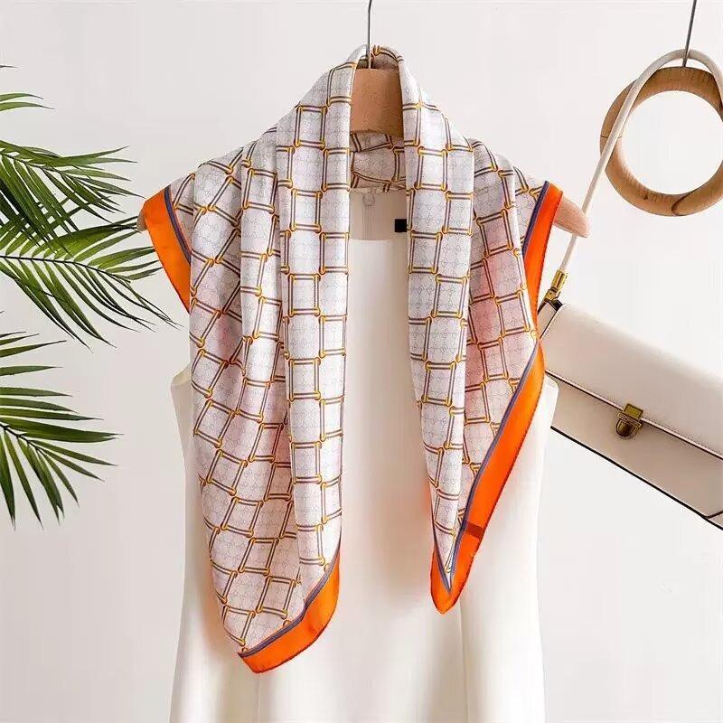 70 silk scarf square scarf high sense fashion versatile professional simulation silk small scarf versatile printed women's silk scarf