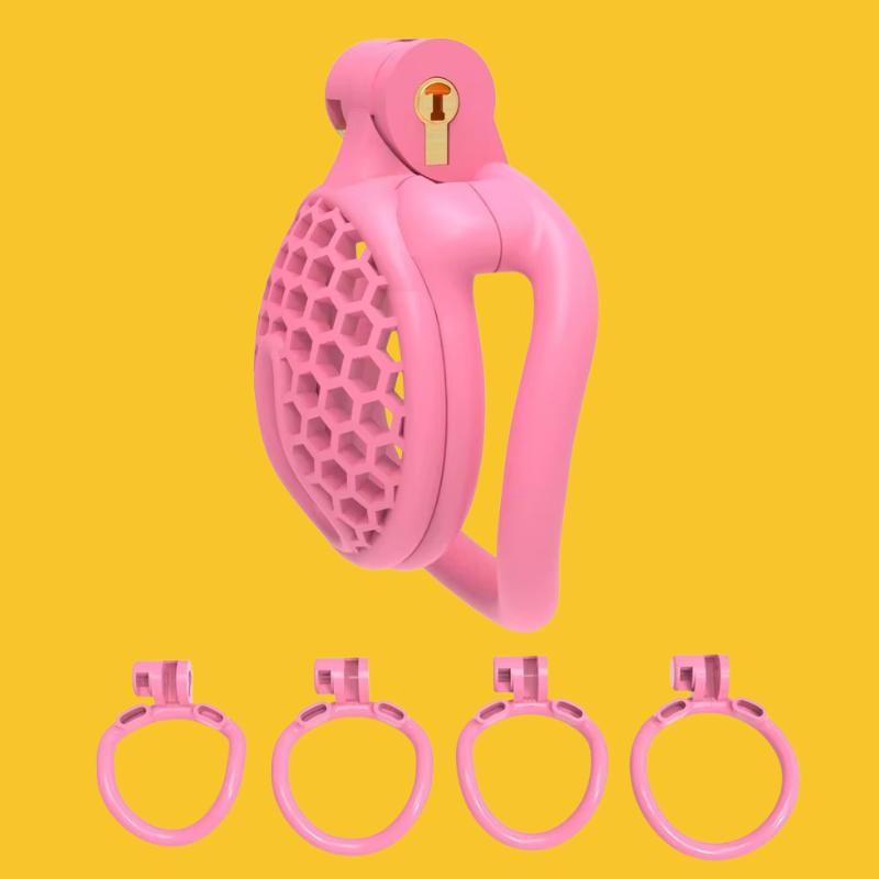 Mini Beehive Chastity Lock for Men Breathable CB Lock Chastity Device Sexy Toy Cock Cage for Adult Fun Supplies