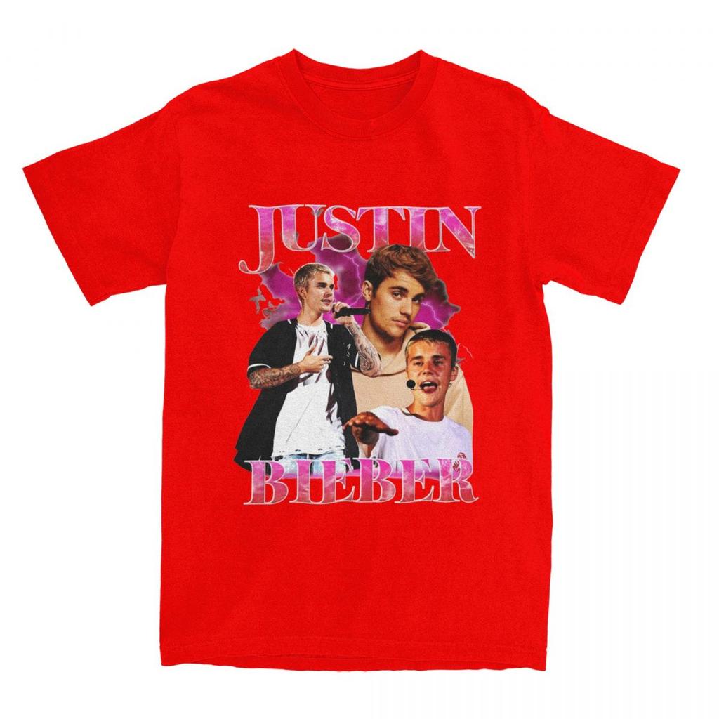Justins Biebers T-Shirt Men Crazy Pure Cotton Tees Crew Neck Short Sleeve T Shirt Summer Clothing