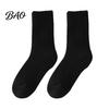 Non Binding Elastic Comfort Socks Women Thickened Winter Socks, Solid Color Mid Calf Thermal Fleece Lined Cozy Fuzzy for Snow Boots Crew Cold Weather,