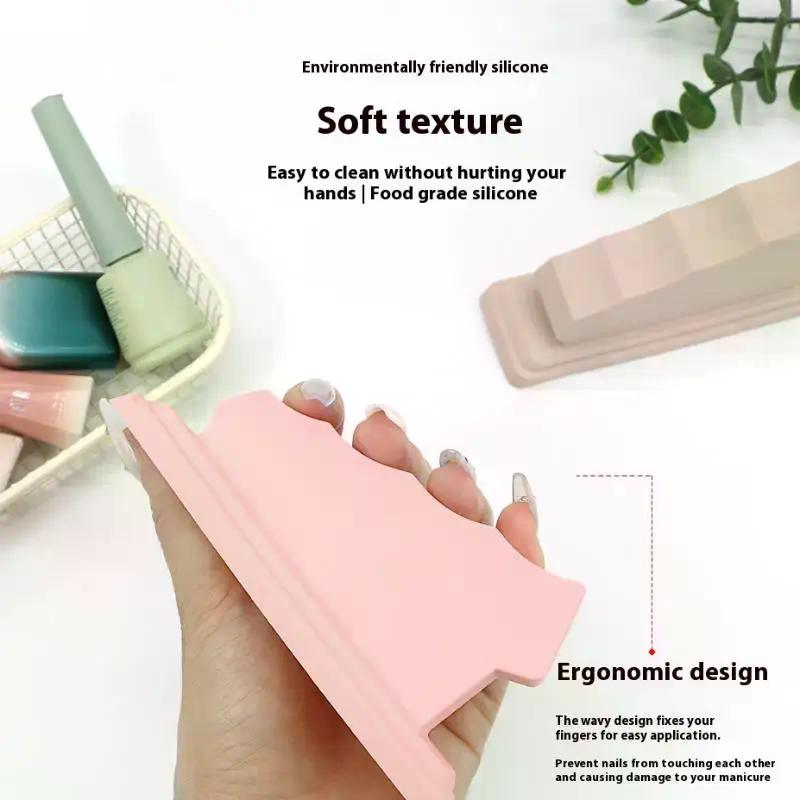 1 PCS Soft Silicone Nail Art Finger Support Stand Rest Holder for Gel Polish 3D Painting Drawing Coating Nail Salon Accessories