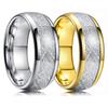 White Carbon Fiber Couple Jewelry 8mm Men's Fashion Ring