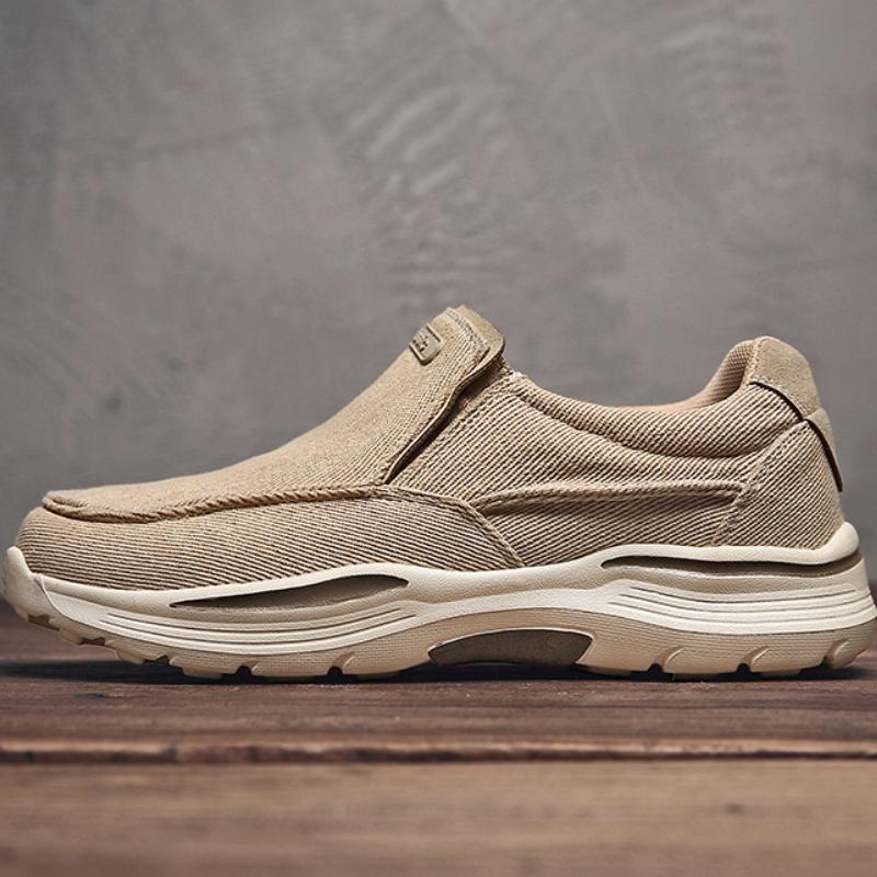 Klassische Herren Canvas Schuhe EVA Weiche Sohle Leichte Freizeit Stoffschuhe Einfache Slipper Plateau Loafer Rutschfeste Arbeitsschuhe Übergröße