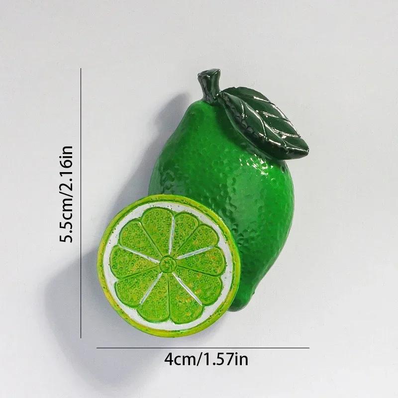 Creative Fridge Magnet Decor 3D Cute Cartoon Fruit Message Board Refrigerator Magnet Sticker for Kids Toy Gift Home Decoration