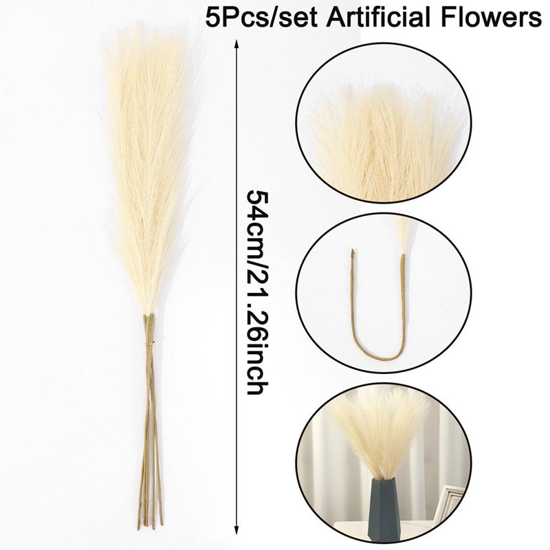 5/15 sztuk Suszone Trawy Pampasowe Bukiet, Boho Dekoracja Stołu, na Wesele, Do Domu, Rustykalne Przyjęcie, Dekoracje Na Baby Shower