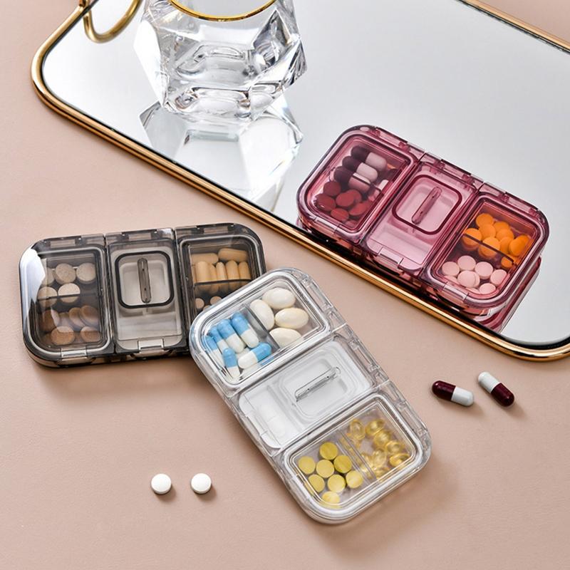 1PC Pill Cutter Box Portable Drug Box Tablet Cutter Splitter Medicine Pill Holders for Outdoor Travel Organizer Sealed Box
