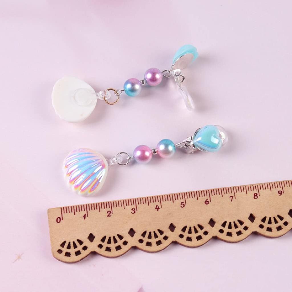 [Entregando Amor E Paz] 6-Piece Accessory Set, Blue, Princess Transformation, Necklace, Ring, Earrings, Bracelet, Cosplay, Girl (Blue)
