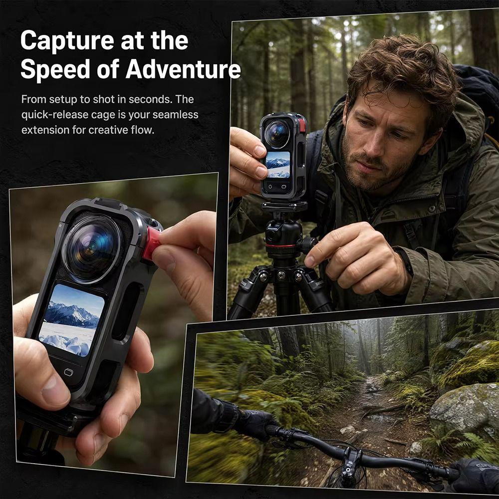 Magnetic Protective Case Aluminum Alloy Housing Case for Insta360 X6 Action Camera Accessories