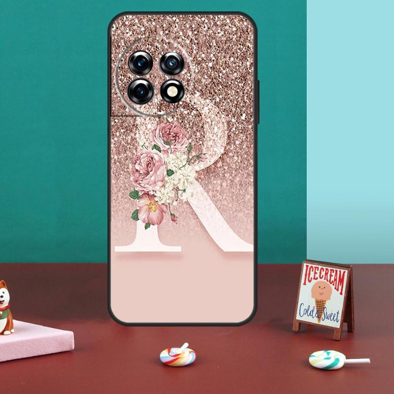 

Letter Pink Shiny M R Case For OnePlus 10T 11 8 9 10 Pro 8T 9RT 10R OnePlus Nord CE 2 3 Lite 2T N10 N20 N30 Cover OnePlus 10T