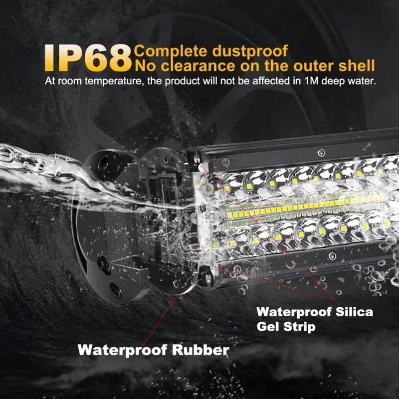 4-7 Inch Aluminum Shell Road LED Bar 12V 24V Combo LED Light Bar/Work Light for Car Jeep Truck Suv 4x4 Atv Lightbar Headlight