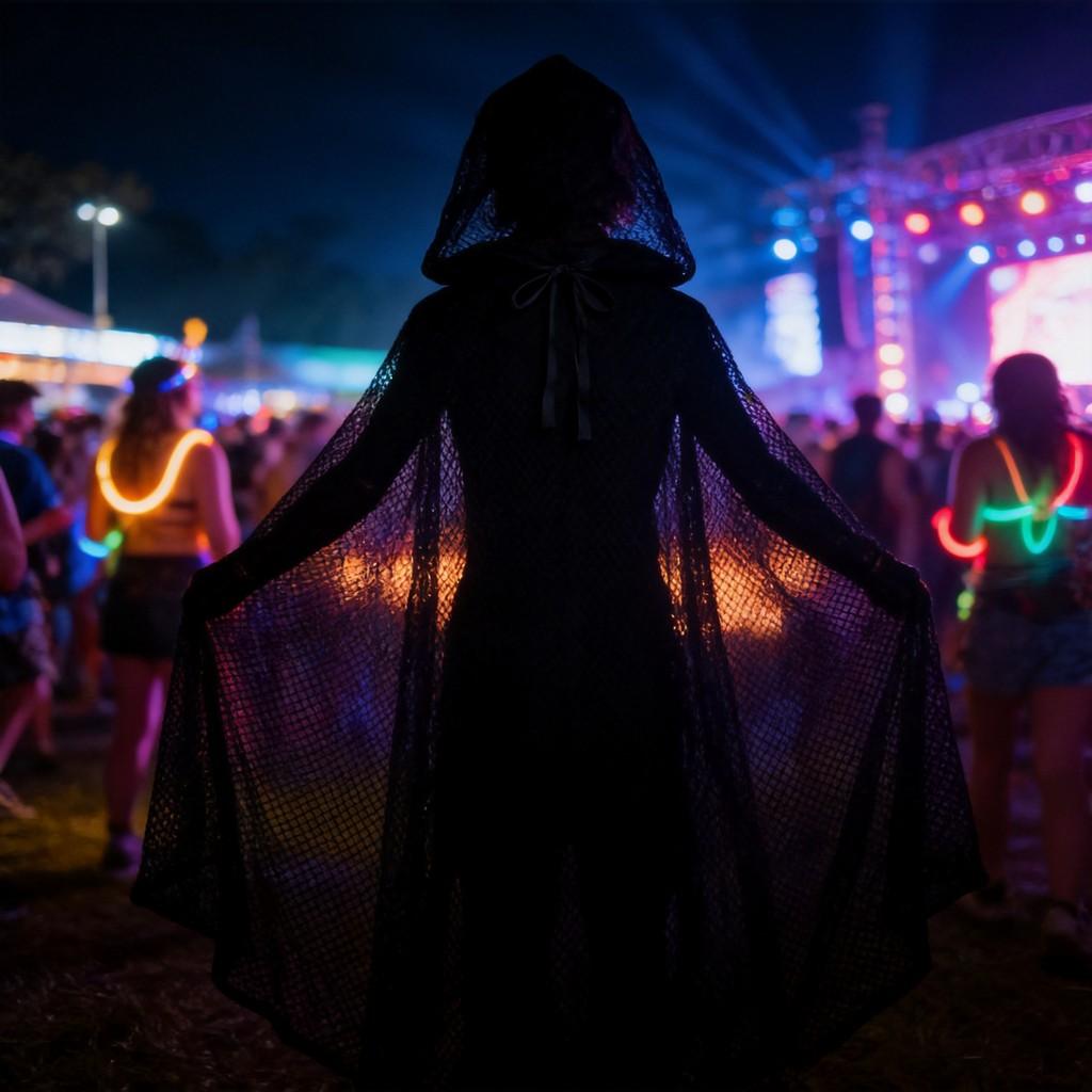 New Mesh Cloak Halloween Cape With Hood For Unisex Cosplay And Costume Parties