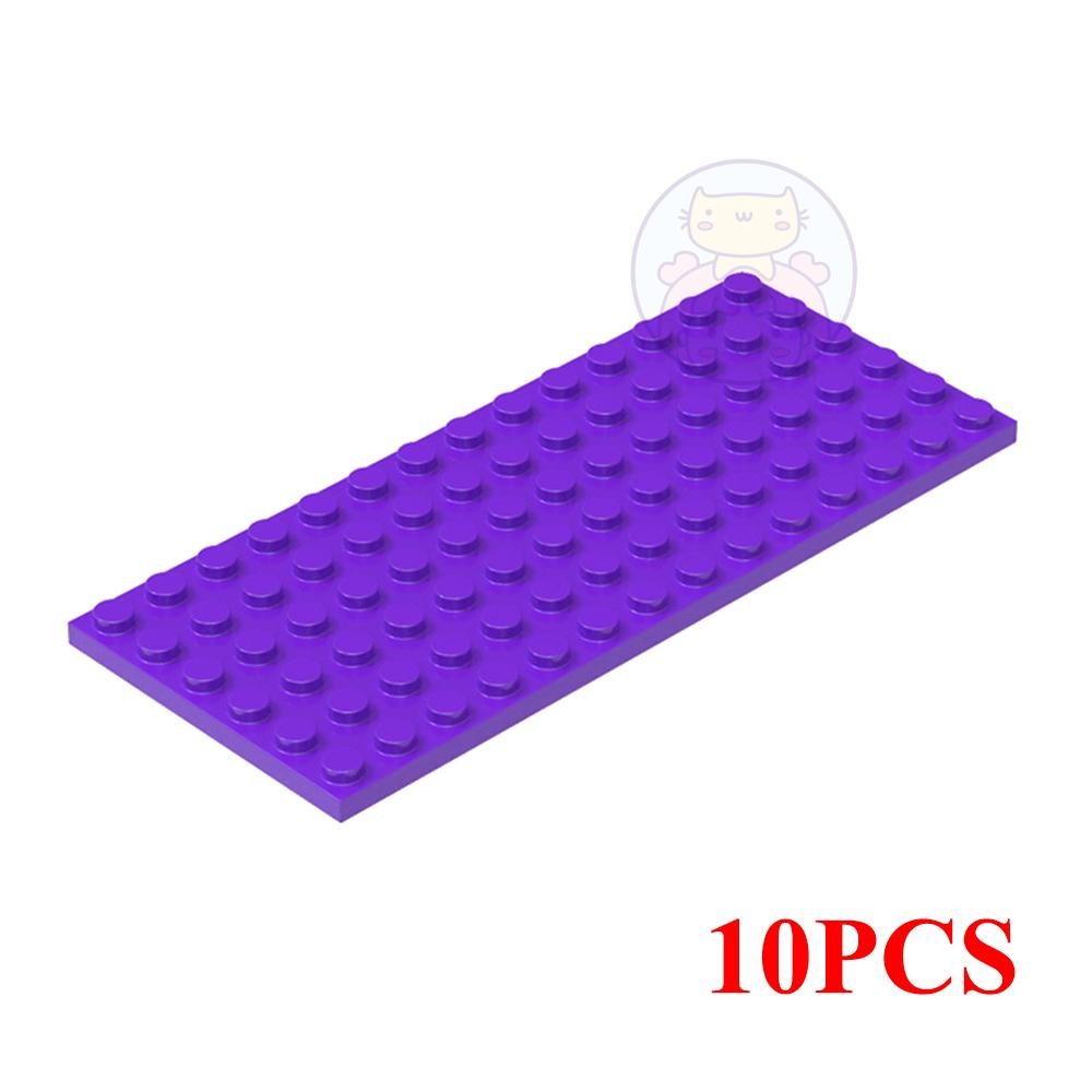 10PCS 6X14 Dots Base Plate Classic MOC DIY City Figures Building Blocks Bricks Parts Compatible with 3456 Children Toys Gift