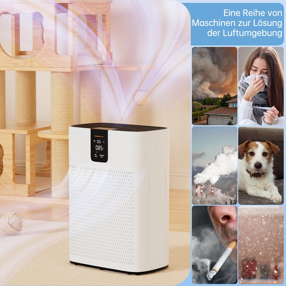 HEPA Air Purifier 15dB Quiet Sleep Mode. Smart Air Purifiers with App for Pet Hair