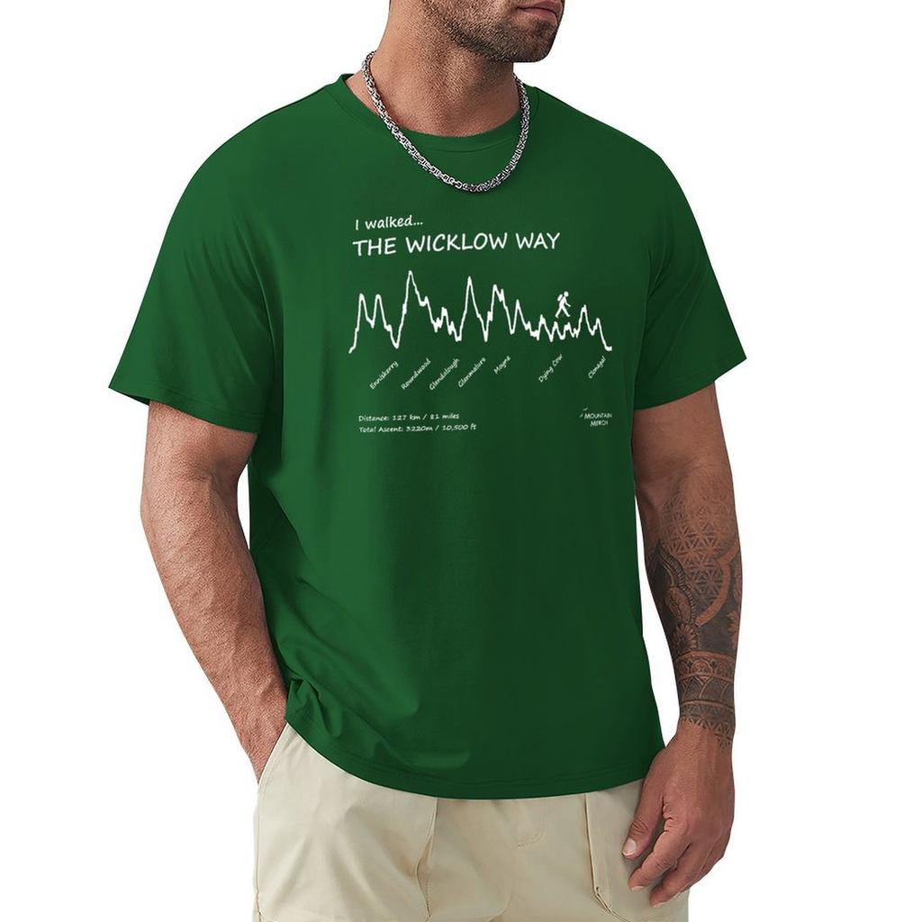 I Walked The Wicklow Way - Elevation Profile T-Shirt Shirts Graphic Tees Vintage Clothes Shirts Graphic Mens Clothes