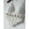Pure Sexy Knitted Hollow-out Solid CAMI Back Strap Bohemian Style Inner wear Fashion Top Women