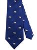 COLORATA African Elephant Necktie (145 x 8.5cm / Deep Blue / Small Pattern / 100% Silk / Jacquard Weave) Animal Elephant/Animal Gift