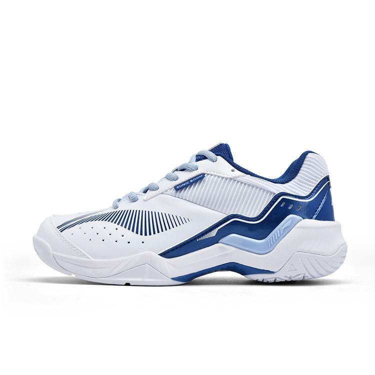Li Ning Thunder Training Comfortable Fashion Shock Absorption Non-Slip Wear-Resistant Low-Top Badminton Shoes Unisex sneaker White Blue AYTV005-1