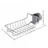 Drill Free Stainless Steel Kitchen Sink Drain Rack Large Capacity Sponge Soap Storage Holder for Small Bathroom Sink Organization