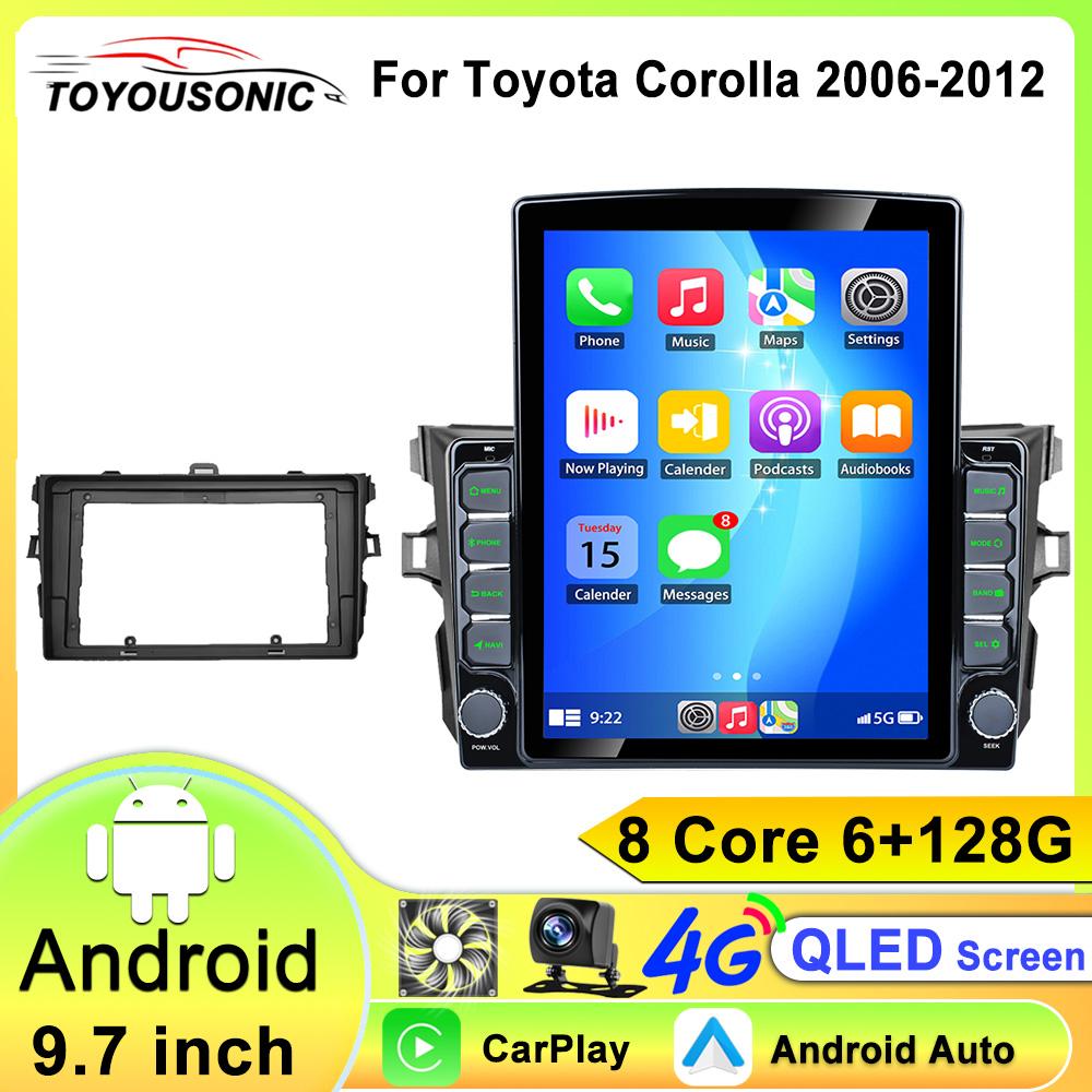 Android 12 For Toyota Corolla 10 E140 E150 2006- 2013 Android Car Radio Multimedia Video Player AI Voice CarPlay Stereo