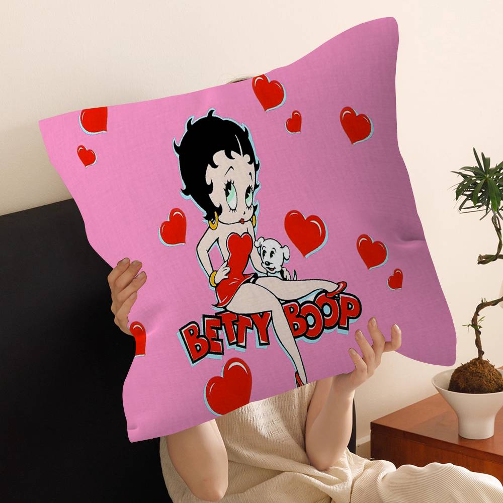 B-Betty Girl B-Boop Cushion Cover Inches Farmhouse Decor Home Throw Pillow Covers for Couch Decorations