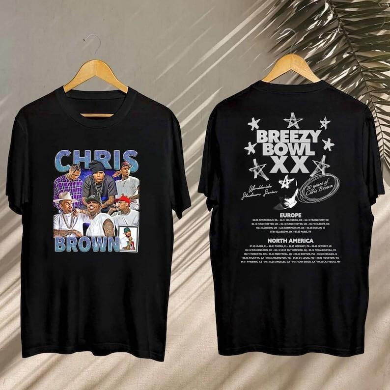 Vintage Chris Brown Shirt Tour 2025 Chris Brown Breezy Bowl XX Shirt Unisex T-Shirt XL