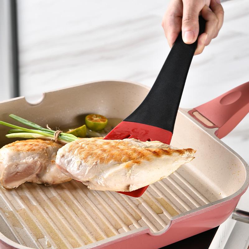 Silicone 3-in-1 Composable Spatula - Dish Scraper for Beef Steaks - Food Hinge Spatula - Fried Fish Spatula