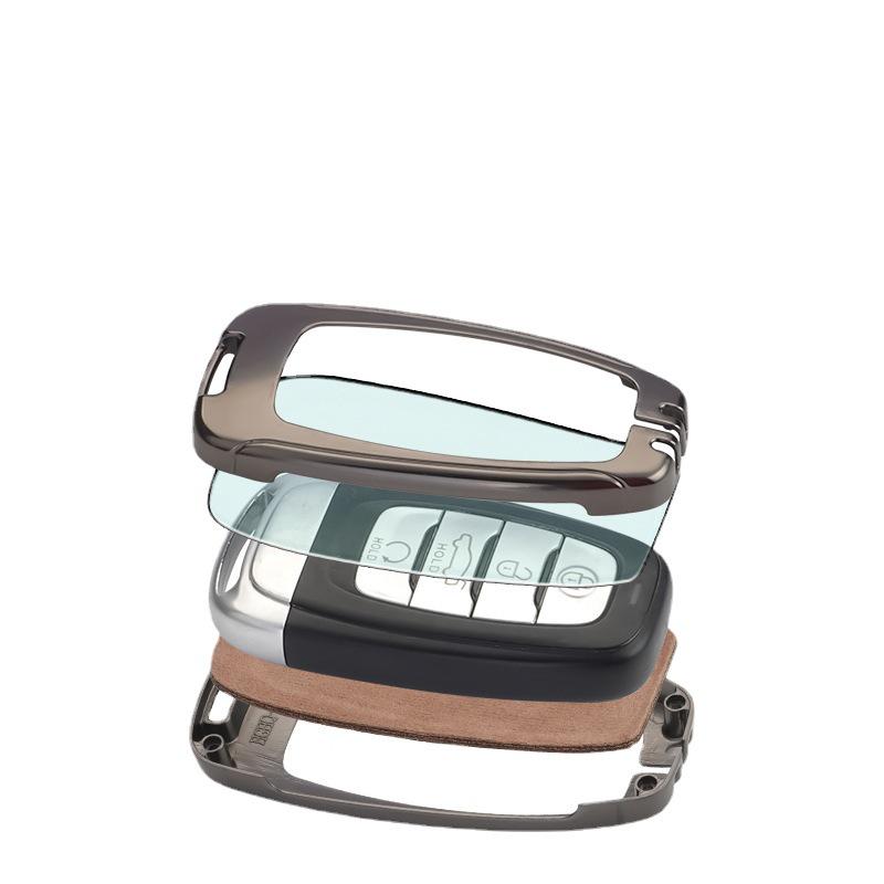 Hongqi H5/H9 Key Cover: EHS9 Metal Car Key Shell with Buckle for Men.