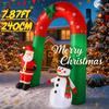 7.87FT Inflatable Arch Santa Claus Snowma Toy With LED Lights Xmas Yard Lawn Party Decor Christmas Home Supplies Ornaments Gifts
