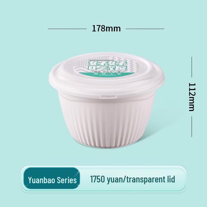 JingJingRS Disposable Round Meal Prep Containers with Clear Lids (120 Sets)