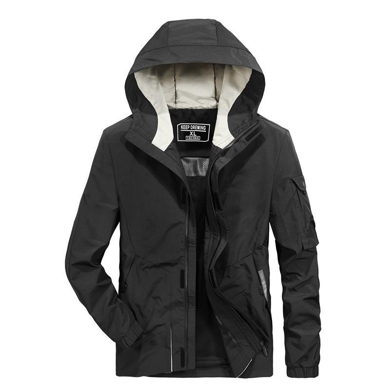 Spring New Men's Jacket Korean Version of Casual Hooded Large Size Loose Jacket
