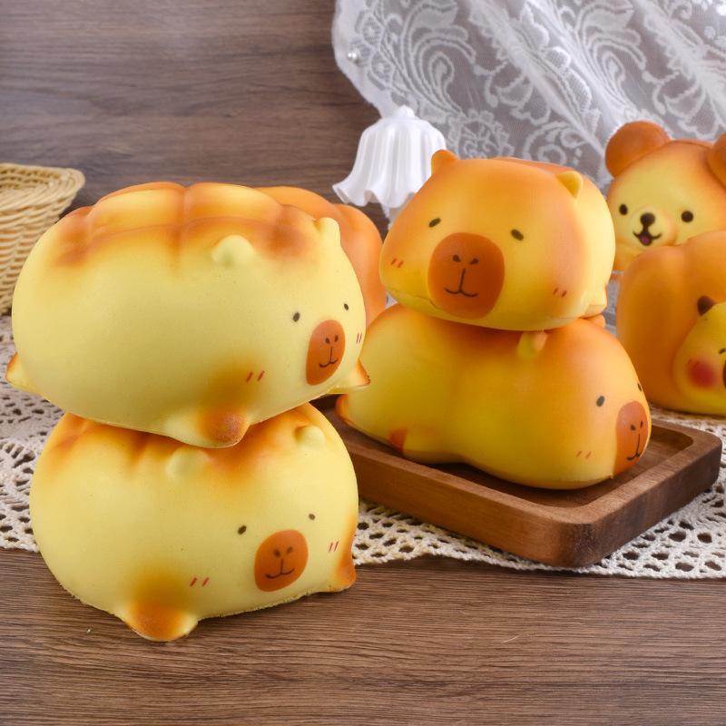 Simulated Bread Kneading Slow Rebound Toy Pu Wet Soft Feel Animal Themed Decompression Stress Relief Toy