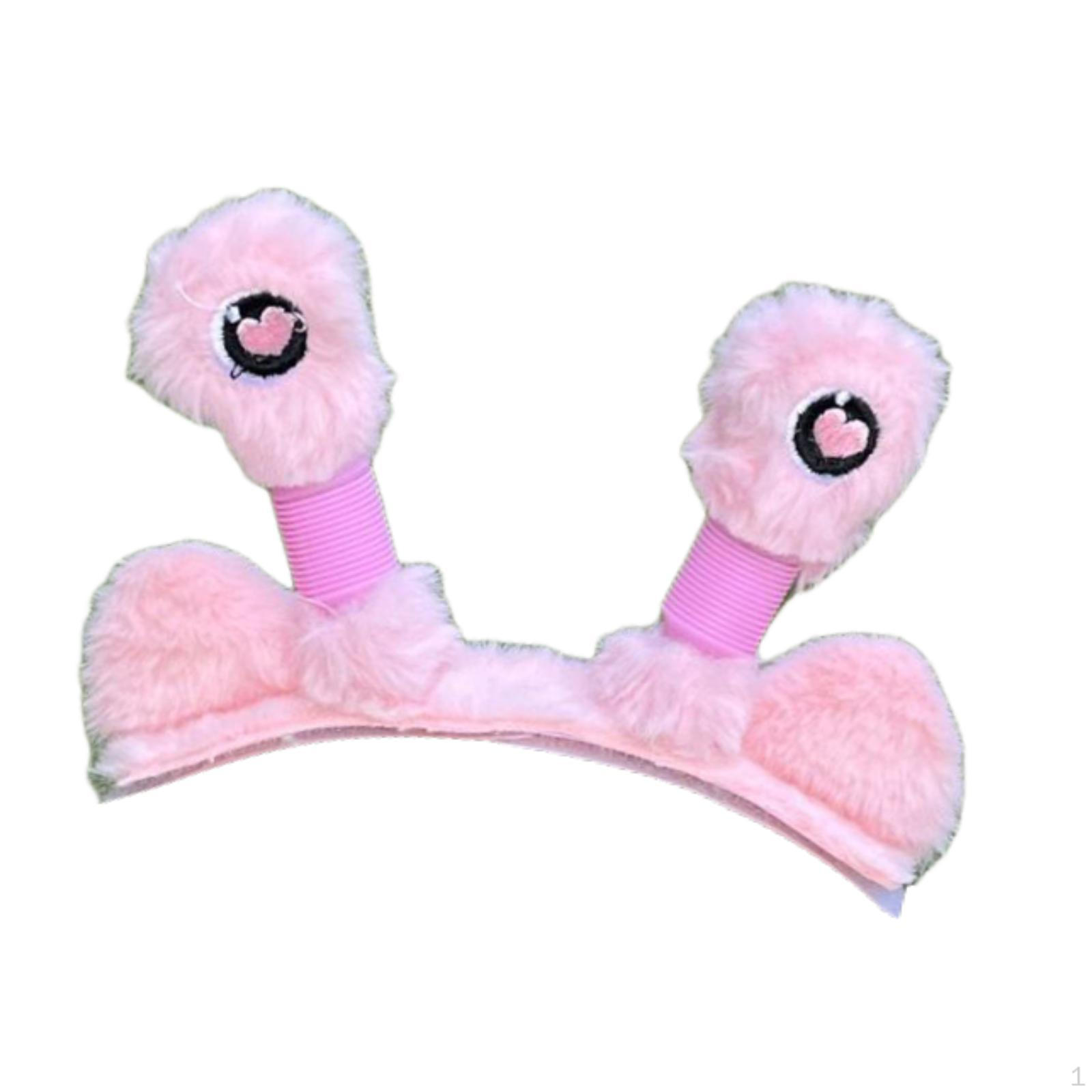 

Big Eyes Ears Ski Helmet Decoration Easy Installation Creative Funny Versatile Light up Pink Red