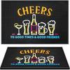 Preboun Bar Mat 12 X 18 Inch with Fluorescent Pattern Thick Rubber Non Slip Spill Mats Countertop Entertaining Vibrant Bar Mat for Coffee Station