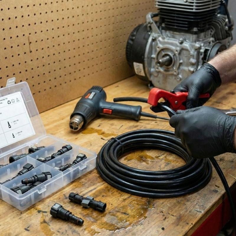 15Pcs Fuel Line Repair Kit Universal Fuel Line Quick Connector For Cars And Motorcycles With Storage Box