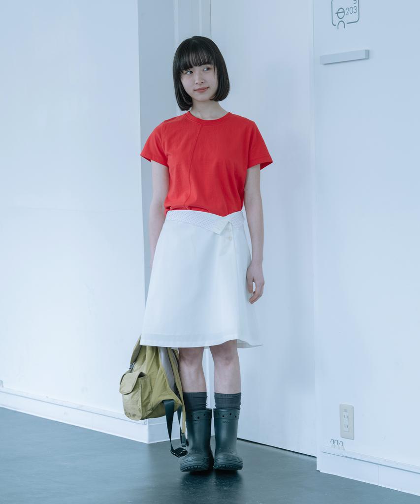 Ohesio Two Way Button Skirt, White