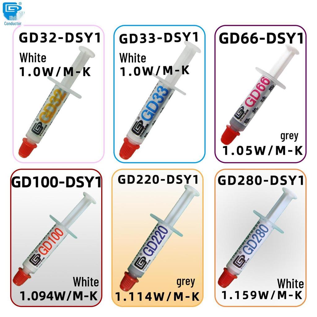 High Thermal Conductivity Silicone Grease GD-3, 1g, Short Needle Tube Packaging