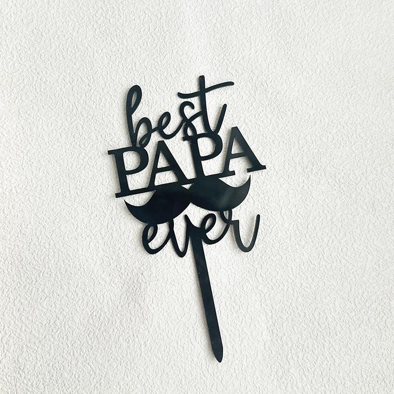 

1Pcs Father S Day Acrylic Plugin Cake Decoration Happy Birthday Creative Baking Dessert Party Decoration