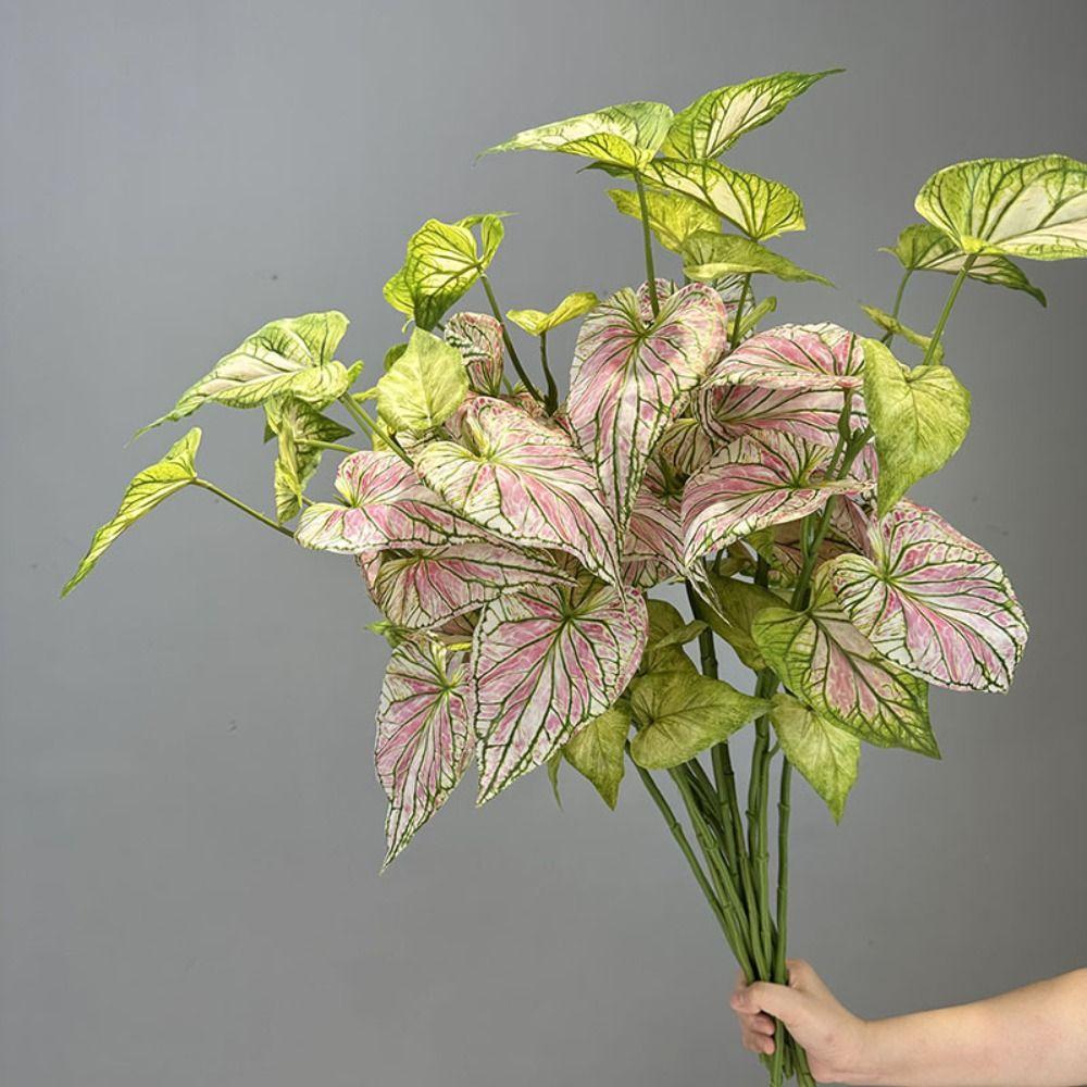 Tropical Plant Simulation Taro Leaf Plant Artificial Green Plant Leaves Wedding Party Decor