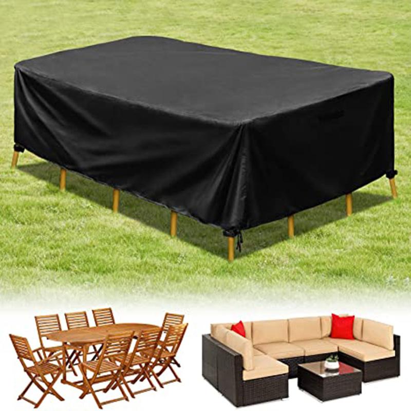 1 piece garden furniture cover, waterproof, windproof, garden table cover rectangular, 210D Oxford Tear resistant outdoor patio