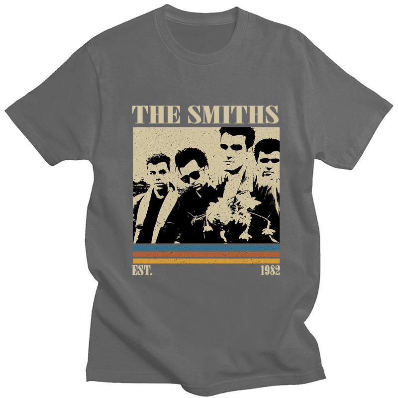 

British Rock Band The Smiths Print T Shirt Summer Clothing Vintage Hip Hop Tshirt Mens Casual Cotton Loose TShirts Streetwear 4XL