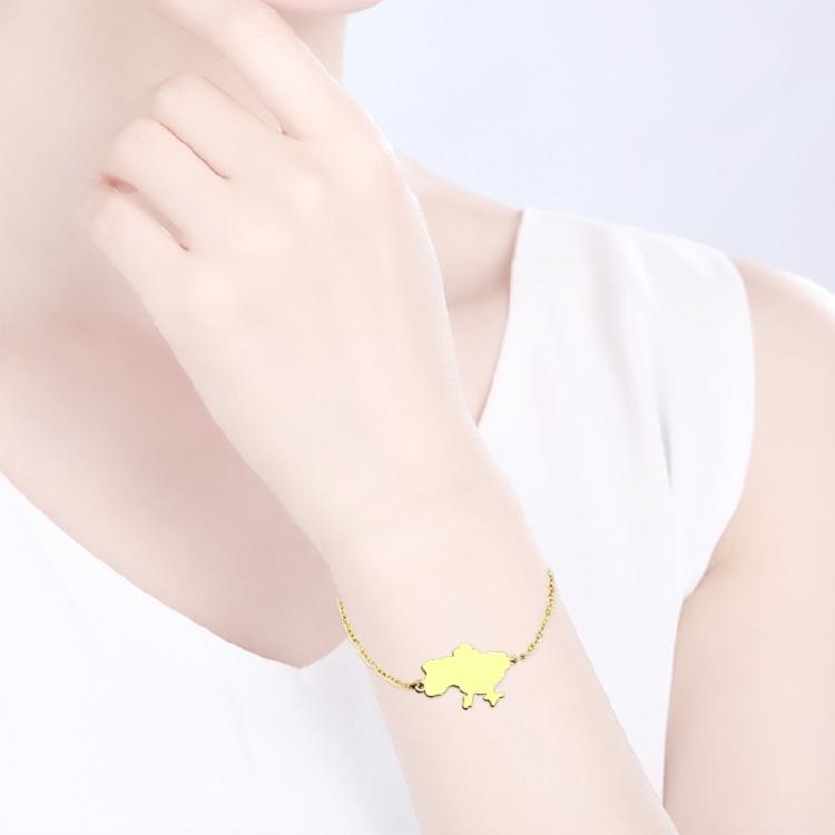 Stainless Steel Pendant Bracelets Ukraine Bangles Ukraine Map Pendant Bracelets